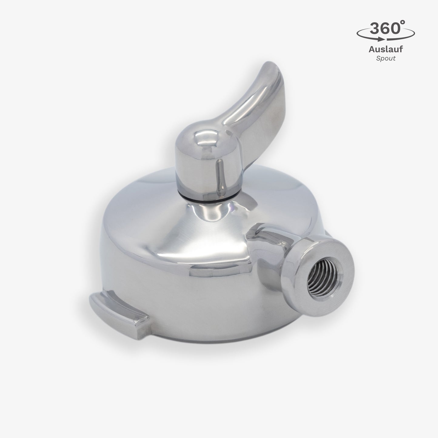 360° Siebträgerkopf aus Edelstahl mit Einzelauslauf für e61 Brühgruppen