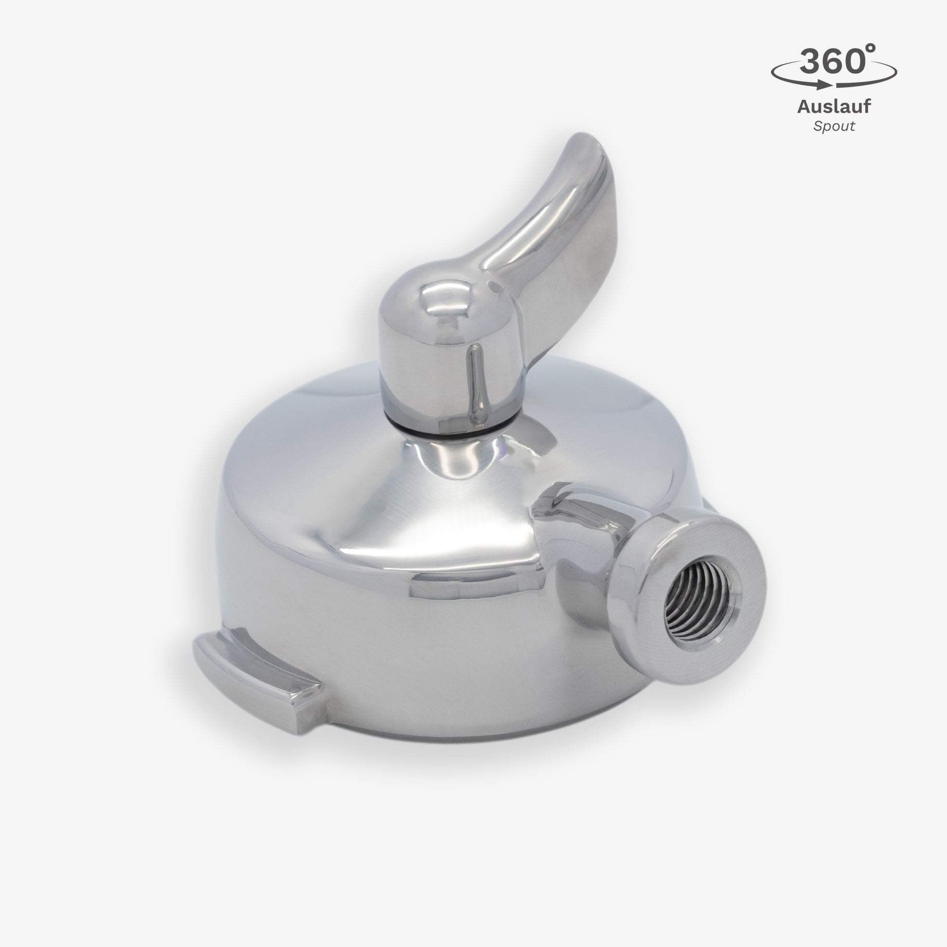 360° Siebträgerkopf aus Edelstahl mit Einzelauslauf für e61 Brühgruppen