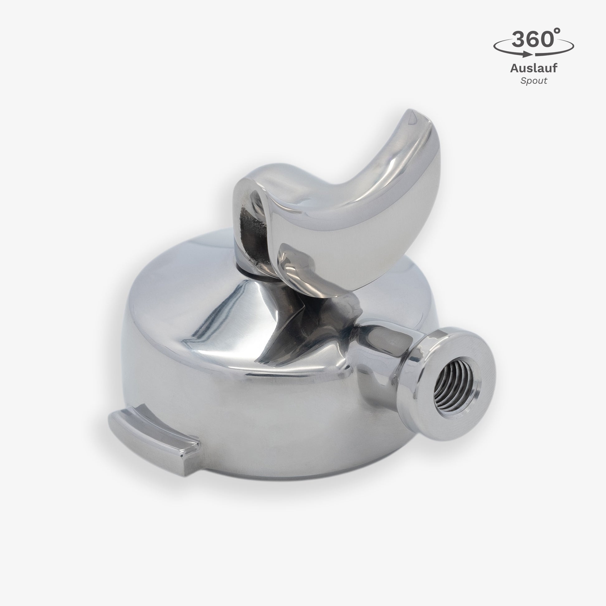 360° Siebträgerkopf aus Edelstahl mit Doppelauslauf für e61 Brühgruppen