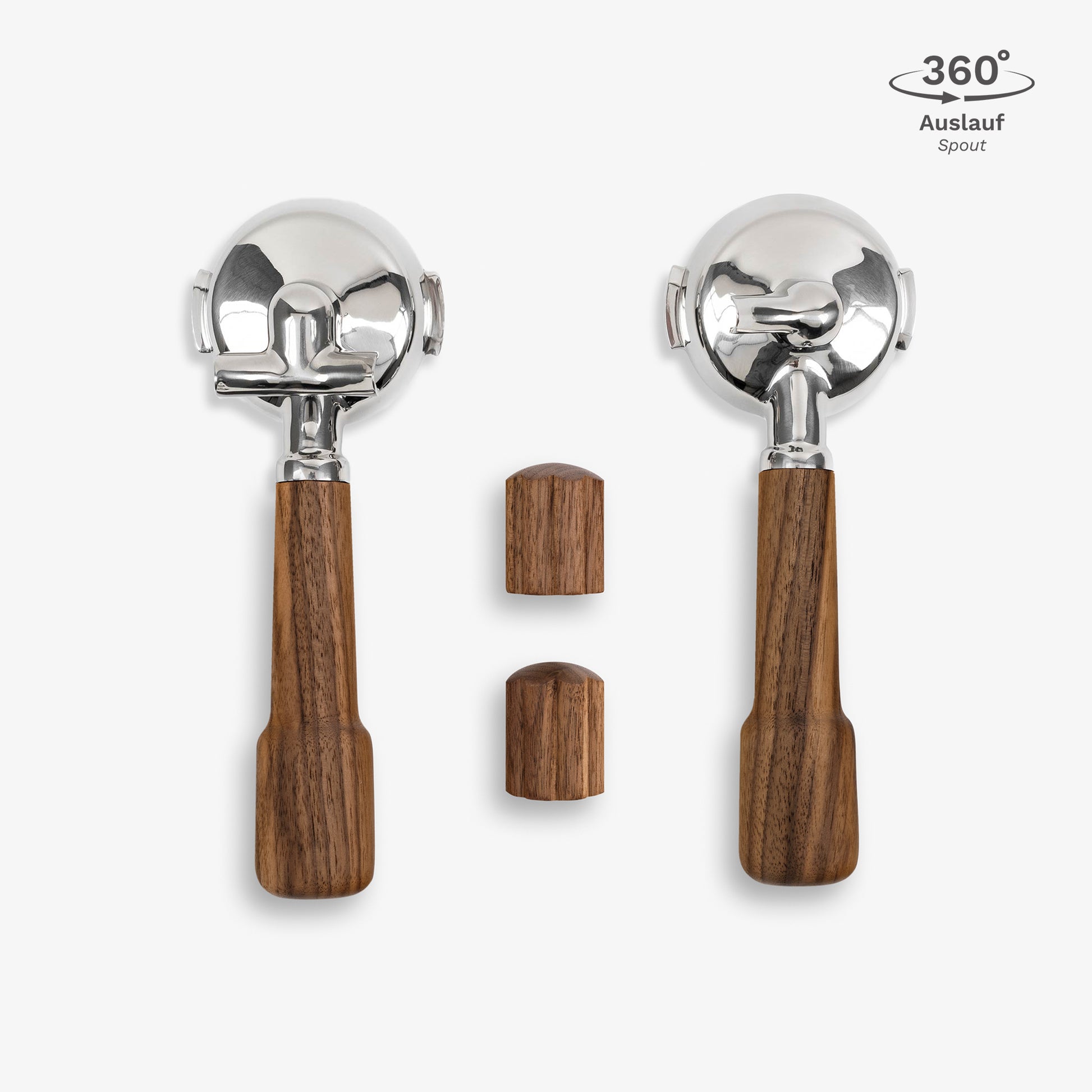 Griffset classic Nussbaum für Profitec Pro 300 mit Edelstahlkopf