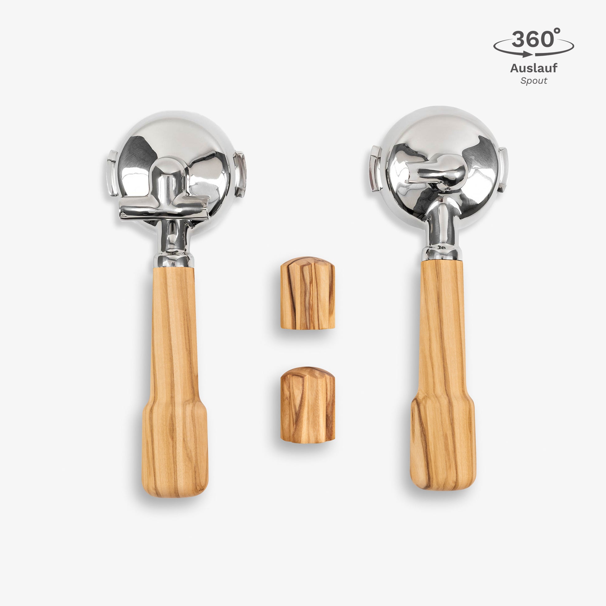 Griffset classic Olive für Profitec Pro 300 mit Edelstahlkopf