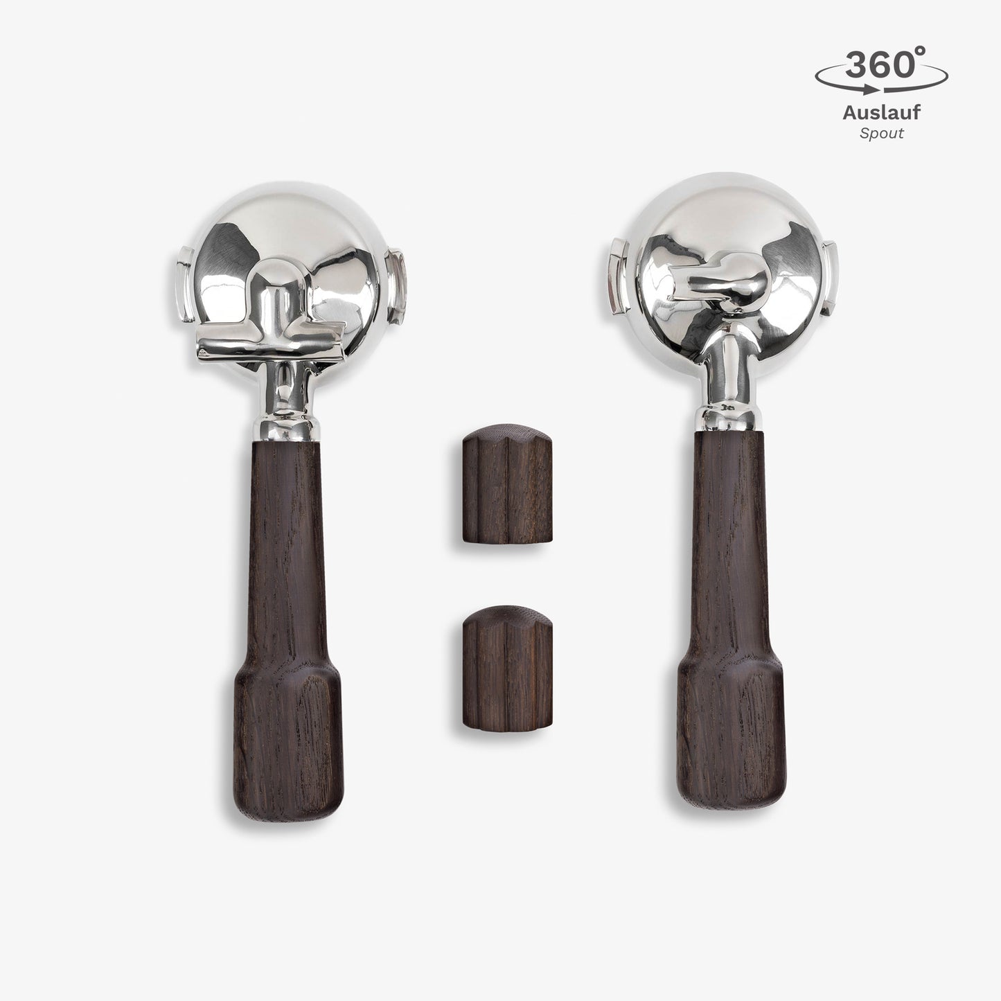 Griffset classic Räuchereiche  für Profitec Pro 300 mit Edelstahlkopf