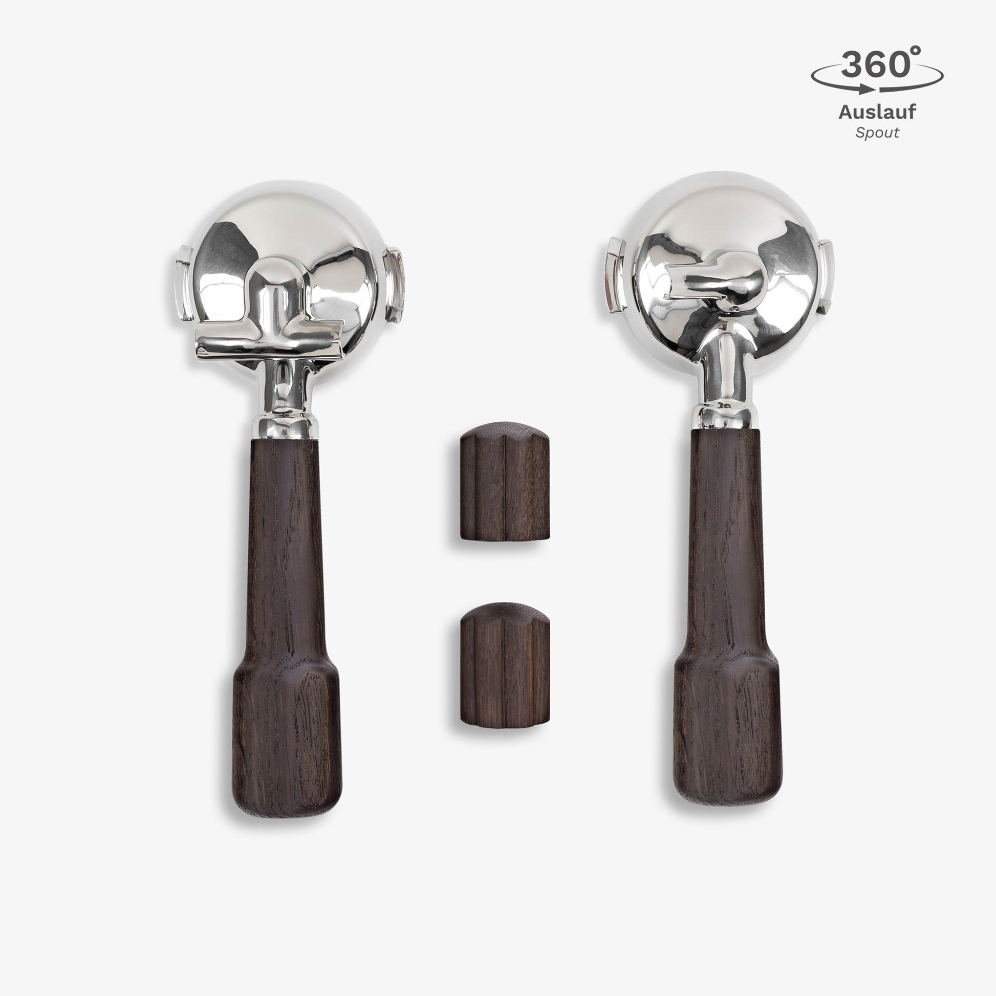 Griffset classic Räuchereiche  für Profitec Pro 300 mit Edelstahlkopf