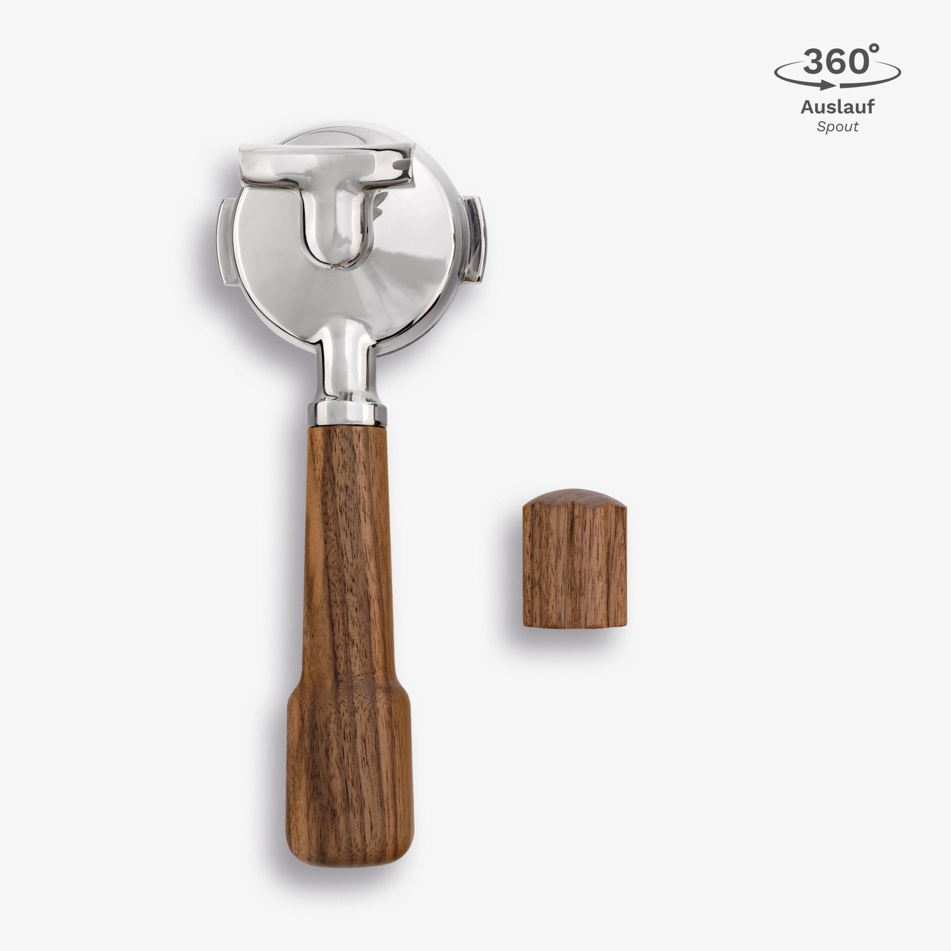 Griffset classic Nussbaum für Profitec GO mit Edelstahlkopf