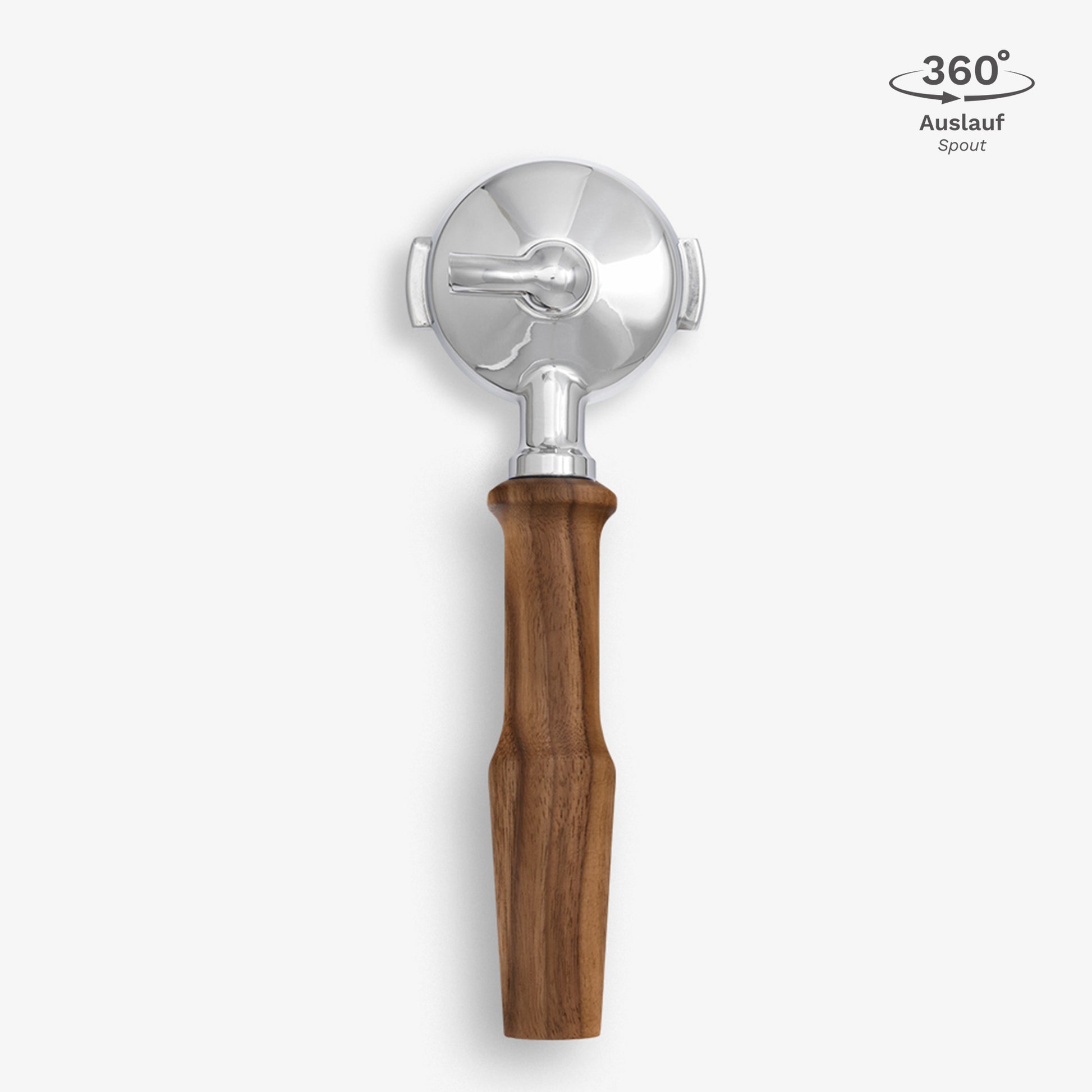 Siebträger Vibrant  Einzelauslauf Nussbaum