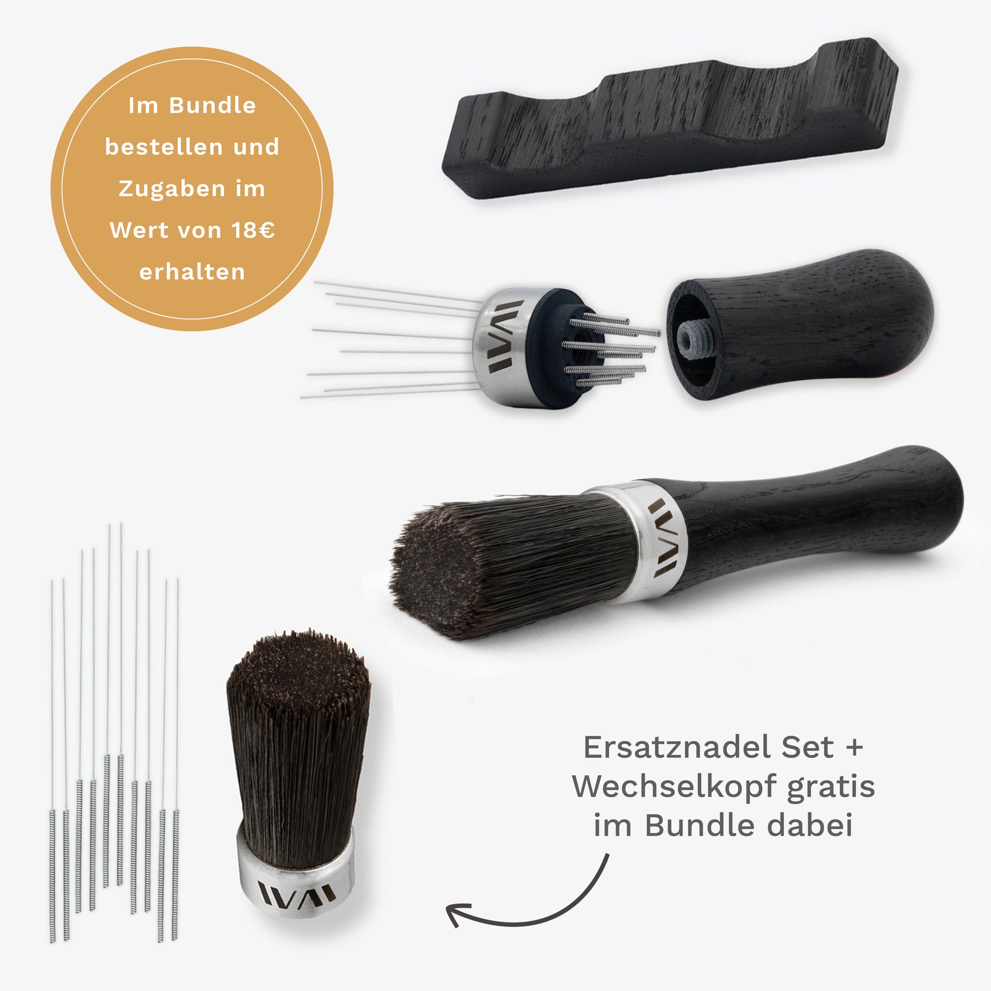 Werkzeughalter Bundle Räuchereiche mit WDT-Tool, Reinigungspinsel und Zubehör – Wiedemann Manufaktur